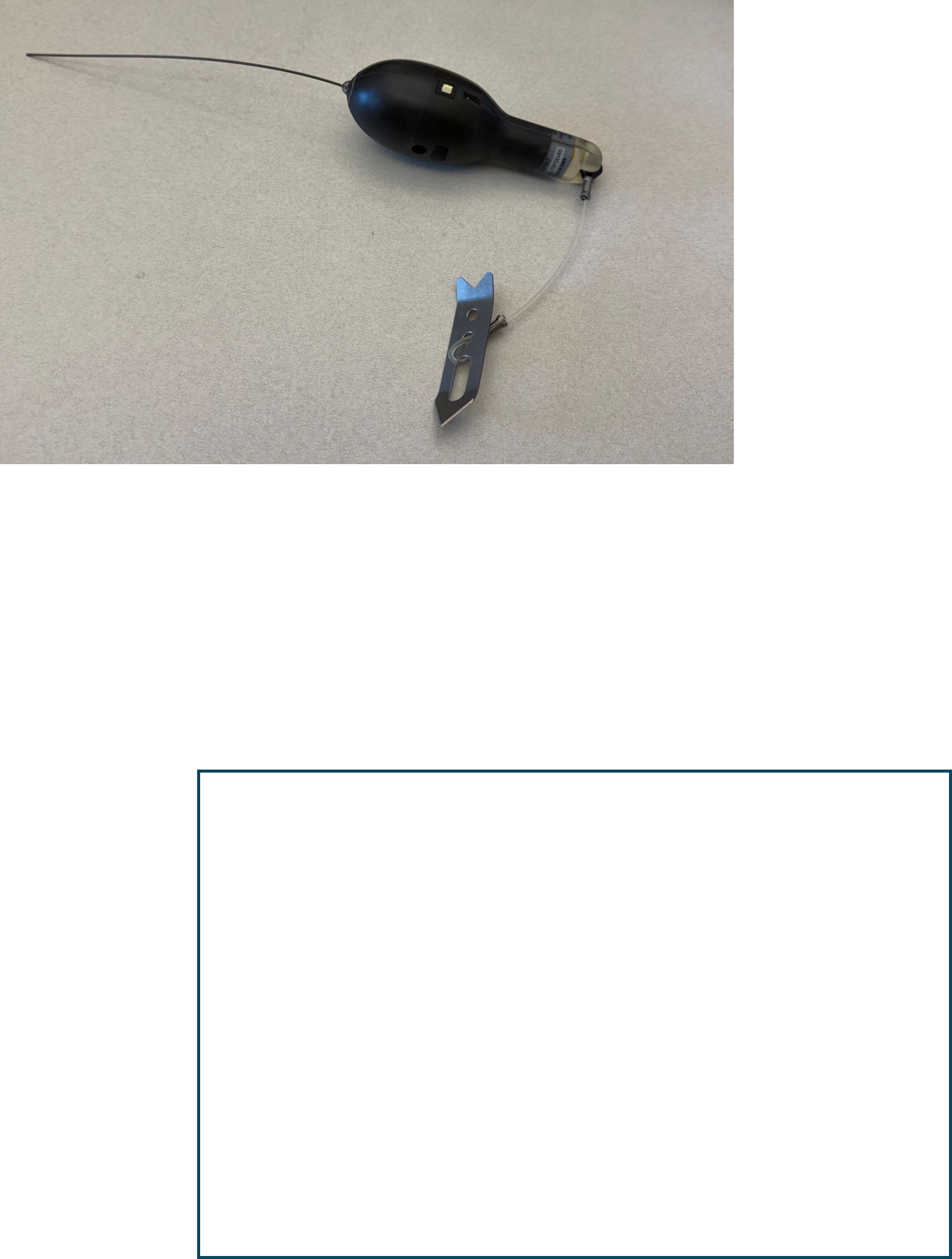 Wildlife Computers Survivorship Pop-up Archival Transmitting (sPAT) tag.